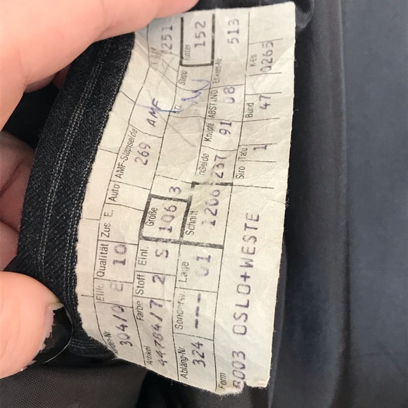 Hirmer munchen blue pinstripe wool two button men's sport coat - Picture 8 of 14